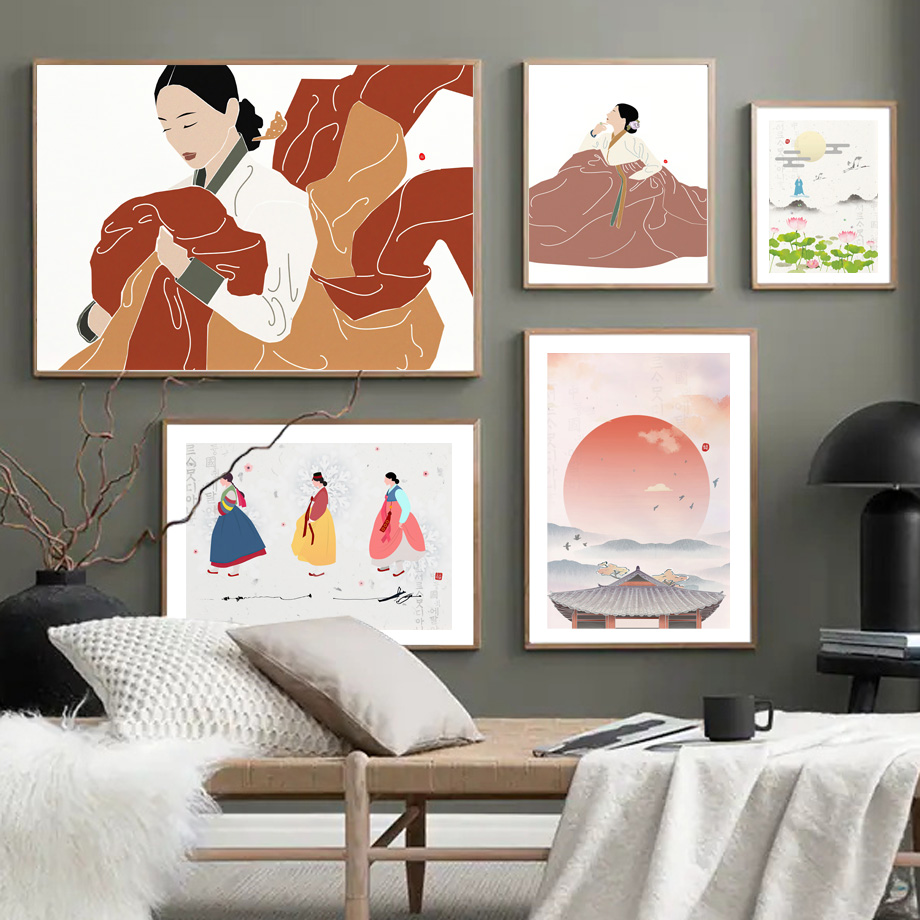 Korean Lifestyle Aesthetic - Estilo coreano boho hanbok menina asiática