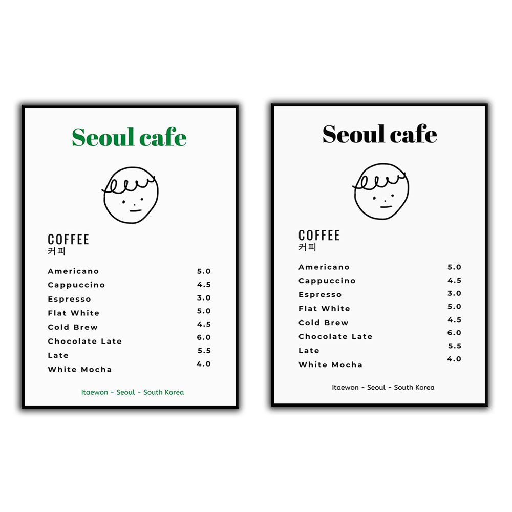 Seul café impressão arte da pa - Korean Lifestyle Aesthetic avaliação e preço
